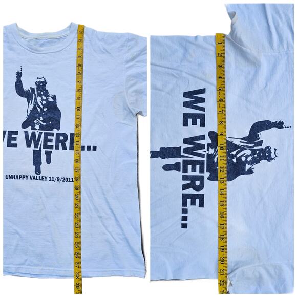 Penn State Happy Valley Tshirt White Unhappy Valley Coach Joe Paterno Football L - Picture 8 of 10